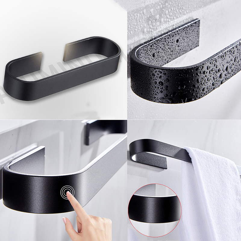 Βάση για πετσέτες 25 εκ. Ανοξείδωτη ράγα επιτοίχιας θήκη για πετσέτες Κρεμάστρα οργάνωσης αποθήκευσης Μοντέρνα αξεσουάρ μπάνιου