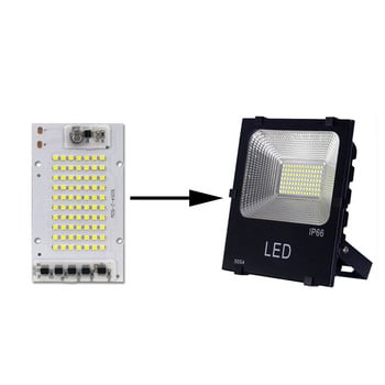 Интелигентна IC SMD LED лампа с чипове 10W 20W 30W 50W Чисто бяла SMD 2835 AC 220V 5054 Направи си сам за външни прожектори Външна градинска светлина