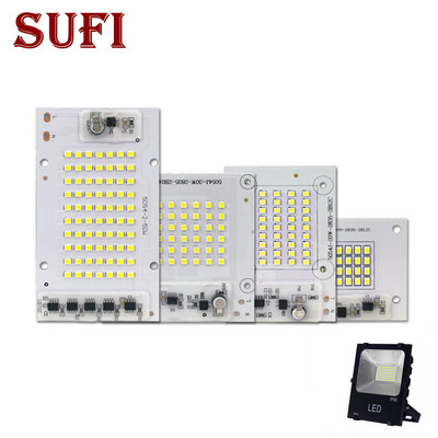 Lampă cu chipuri LED Smart IC SMD 10W 20W 30W 50W alb pur SMD 2835 AC 220V 5054 DIY pentru proiector de exterior Lumină de grădină în aer liber