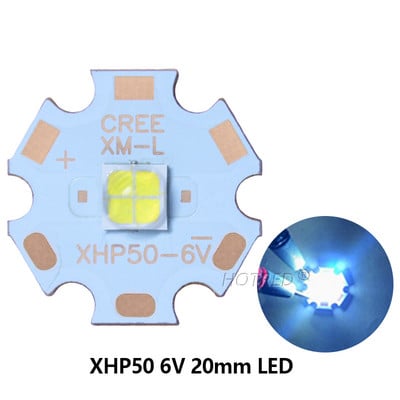 CREE XHP50 XHP-50.2 Hladno bijela 6500K 6V 18W LED perle Čip ulaz 12V drajver SMD5050 10 Dgeree leća DIY svjetiljka Dio reflektora