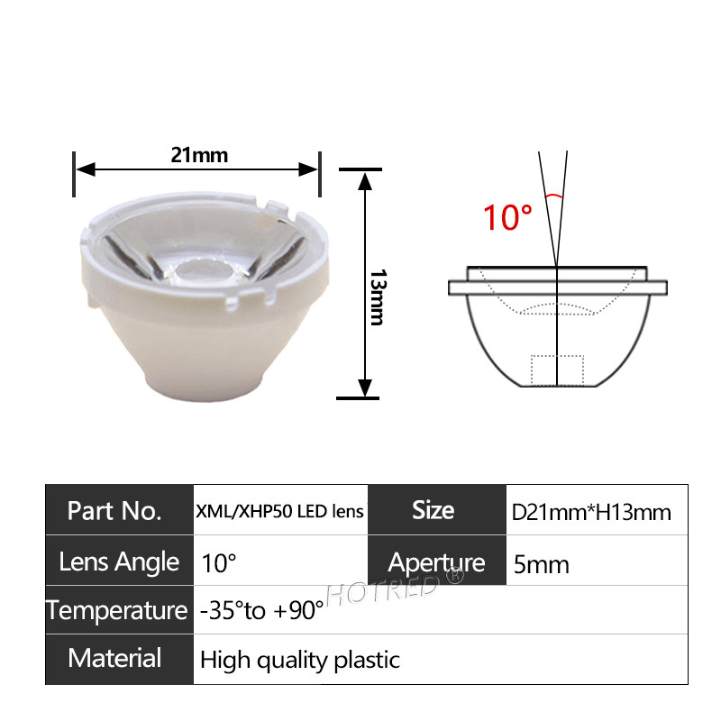 CREE XHP50 XHP-50.2 šaltai balta 6500K 6V 18W LED karoliukai lusto įvestis 12V tvarkyklė SMD5050 10 Dgeree objektyvas pasidaryk pats žibintuvėlis SpotLight dalis