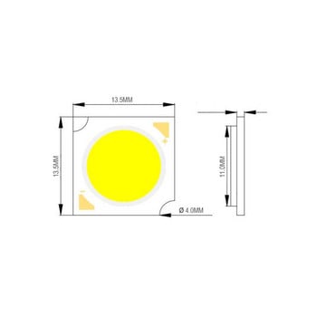 10 τμχ/παρτίδα υψηλή φωτεινότητα 1313 3w 5w 7w 10w 12w 80ra ζεστό φυσικό δροσερό λευκό cob led chip δίοδος 11mm αξεσουάρ φωτισμού