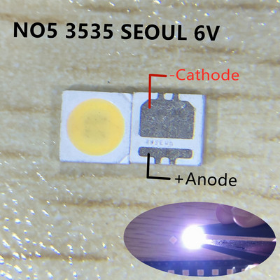 200db SEOUL Nagy teljesítményű LED LED háttérvilágítás 2W 3535 6V hideg fehér 135LM TV Alkalmazás SBWVL2S0E