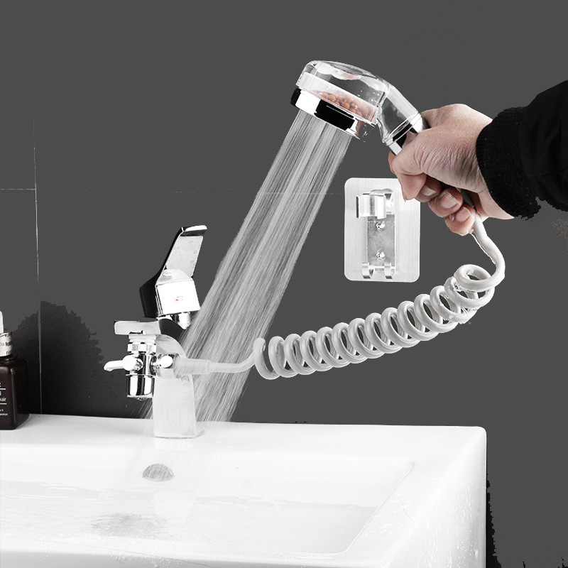 Επέκταση βρύσης νιπτήρα μπάνιου Εξωτερική κεφαλή ντους Νιπτήρας βρύσης Διαιρέτης νερού ψεκαστήρας μπιντέ για πλύσιμο μαλλιών Καθαρισμός τουαλέτας