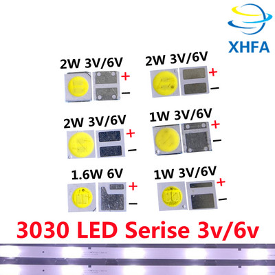 10-100kom 3030 pozadinsko osvjetljenje LED velike snage DVOSTRUKI ČIPOVI 1w 1,5W 2w 3V-3,6V 6v lextar JUFEI AOT hladno bijela PT30A66 TV