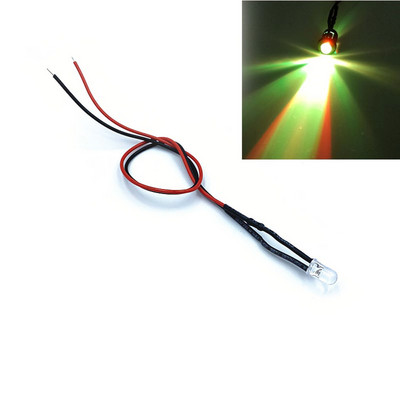 5 vnt Ultra Bright 5 mm iš anksto laidiniai šviesos diodai su laikikliais skleidžiančiais diodais Lemputės lemputės mėgėjams 3V 5V6V 9V 12V 24V 36V 48V 110V 220V