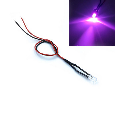 5 vnt Ultra Bright 5 mm iš anksto laidiniai šviesos diodai su laikikliais skleidžiančiais diodais Lemputės lemputės mėgėjams 3V 5V6V 9V 12V 24V 36V 48V 110V 220V