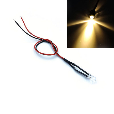 5 vnt Ultra Bright 5 mm iš anksto laidiniai šviesos diodai su laikikliais skleidžiančiais diodais Lemputės lemputės mėgėjams 3V 5V6V 9V 12V 24V 36V 48V 110V 220V