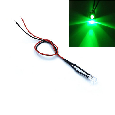 5 vnt Ultra Bright 5 mm iš anksto laidiniai šviesos diodai su laikikliais skleidžiančiais diodais Lemputės lemputės mėgėjams 3V 5V6V 9V 12V 24V 36V 48V 110V 220V