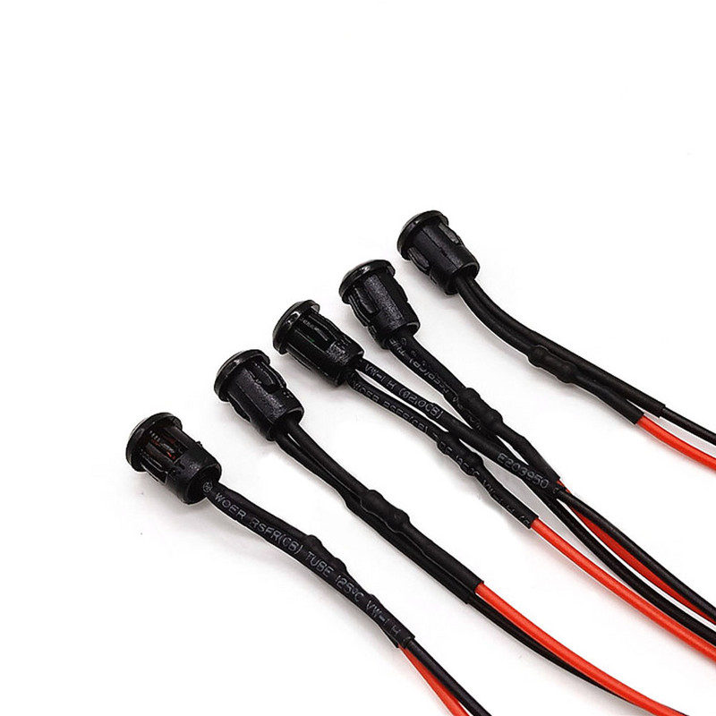 5 vnt Ultra Bright 5 mm iš anksto laidiniai šviesos diodai su laikikliais skleidžiančiais diodais Lemputės lemputės mėgėjams 3V 5V6V 9V 12V 24V 36V 48V 110V 220V