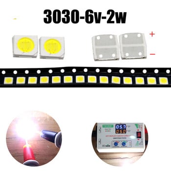 TKDMR 100/50бр. JF LED подсветка с голяма мощност 2W 3030 6V ток 250MA Цветна температура 10000-20000k за приложение на LCD телевизор