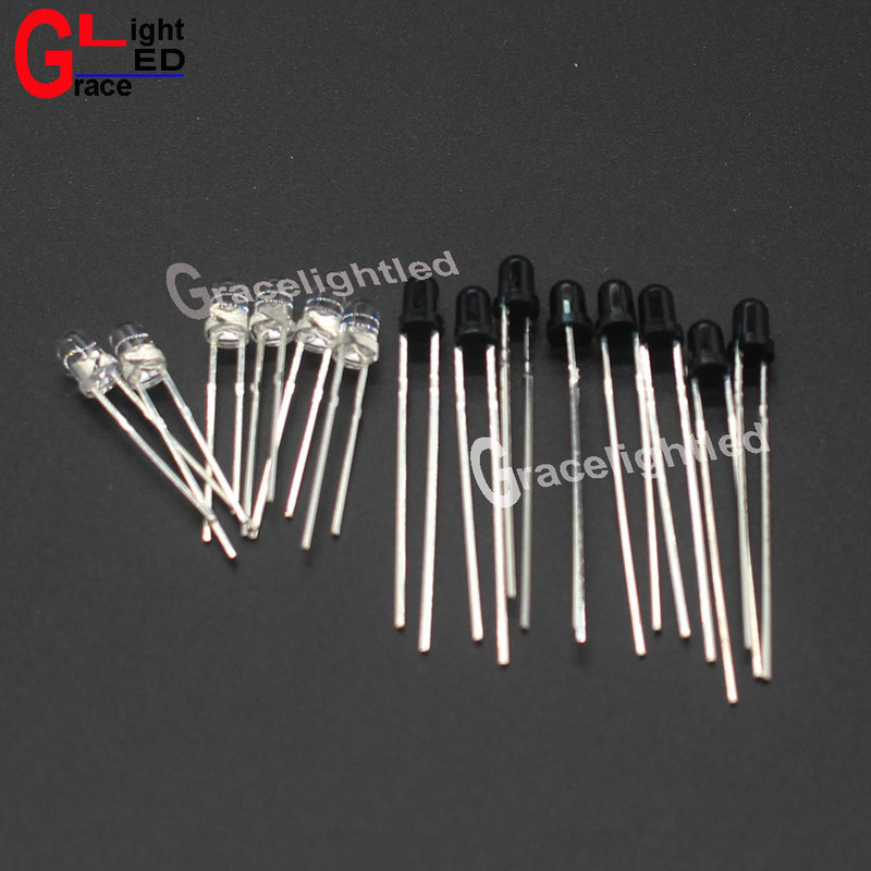 50 τμχ 3 χιλιοστά 5 χιλιοστά 850 nm 940 nm IR LED Ποικιλία εκπομπών υπέρυθρων και δίοδοι δέκτη IR 3 χιλιοστά 5 χιλιοστά IR υπέρυθρη λυχνία LED διόδων