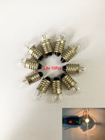 10PCS Проба 0.3A 1.5V 2.5V 3.8V / 5.2V 6.2V 0.5A Малки крушки с нажежаема жичка Светещи мъниста