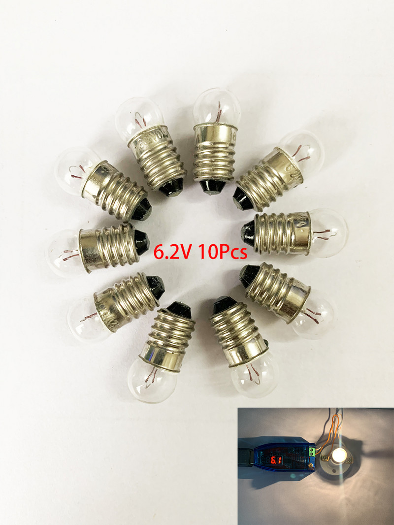 10PCS Sample 0.3A 1.5V 2.5V 3.8V / 5.2V 6.2V 0.5A Small Incandescent Bulbs Light Beads