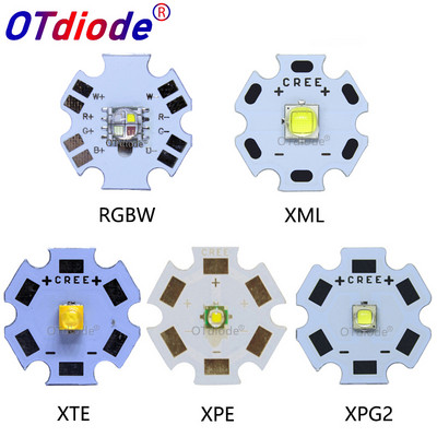 10 bucăți 3W 5W 10W CREE XML XPE XPG XTE LED Alb cald, cip LED alb RGB de mare putere pe PCB de 20 mm