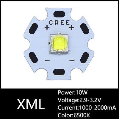 10 DB 3W 5W 10W CREE XML XPE XPG XTE LED Warm whtie, FEHÉR RGB nagy teljesítményű LED chip 20 mm-es PCB-n