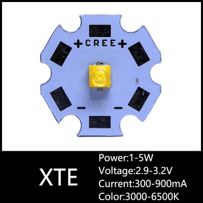10 DB 3W 5W 10W CREE XML XPE XPG XTE LED Warm whtie, FEHÉR RGB nagy teljesítményű LED chip 20 mm-es PCB-n