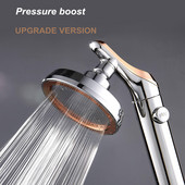 Dušo galvutė Vonios kambarys Besisukančios aukšto slėgio vandenį taupančios rankinės dušo galvutės Reguliuojamas stabdymo mygtukas Vandens lietaus dušo galvutės