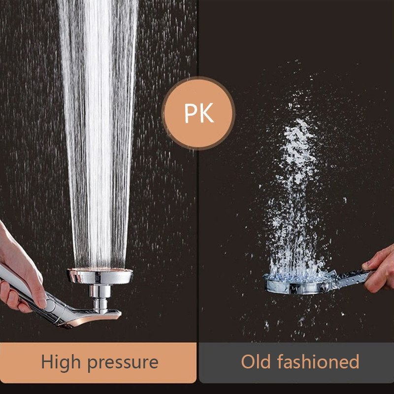 Dušo galvutė Vonios kambarys Besisukančios aukšto slėgio vandenį taupančios rankinės dušo galvutės Reguliuojamas stabdymo mygtukas Vandens lietaus dušo galvutės