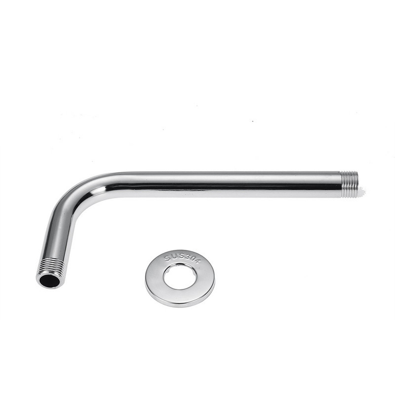 30/40/50cm Κιτ επέκτασης βραχίονα ντουζιέρας από ανοξείδωτο ατσάλι 90° Επιτοίχιο σωλήνας Βραχίονας ντους βροχής για εξοπλισμό μπάνιου