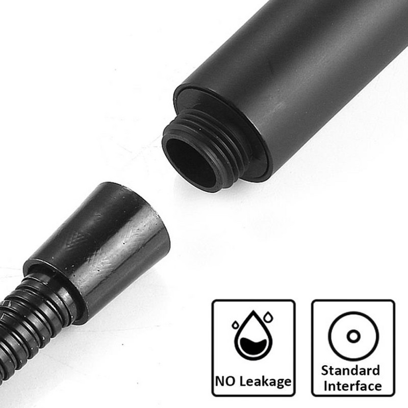 Κεφαλή ντους Υψηλής πίεσης Μαύρο 8 Λειτουργίες Ρυθμιζόμενη ντους με πίεση με ένα κλειδί Αξεσουάρ μπάνιου ντους μασάζ νερού