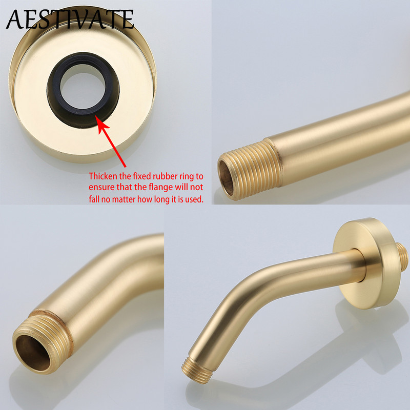 Nerūdijančio plieno dušo rankena Sidabrinė chromuota sieninė dušo galvutės ilginimo vamzdis Vonios kambario priedai Maišytuvo keitimas
