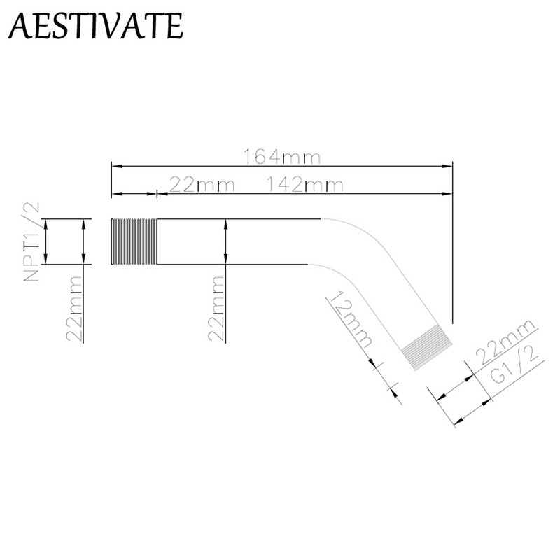 Nerūdijančio plieno dušo rankena Sidabrinė chromuota sieninė dušo galvutės ilginimo vamzdis Vonios kambario priedai Maišytuvo keitimas