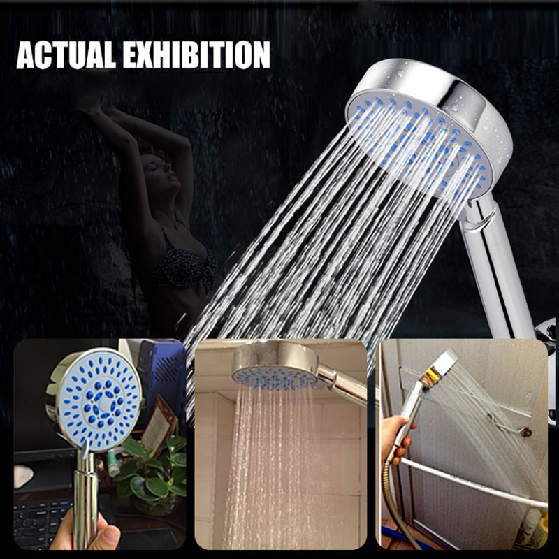 Zhangji Μπάνιο ντους κεφαλής επιμετάλλωσης πολλαπλών στρώσεων ακροφύσιο ABS πέντε λειτουργιών Μεγάλο πάνελ γρήγορη παράδοση