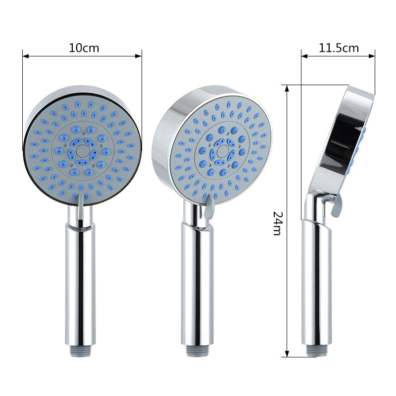 Zhangji Μπάνιο ντους κεφαλής επιμετάλλωσης πολλαπλών στρώσεων ακροφύσιο ABS πέντε λειτουργιών Μεγάλο πάνελ γρήγορη παράδοση