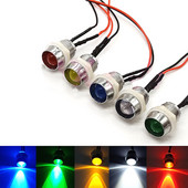 5db 8 mm-es előre vezetékes LED-ek Izzókibocsátó dióda jelzőlámpák 12 mm-es panelre szerelhető 3V 5V6V 9V 12V 24V 36V 48V 110V 220V