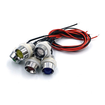 5бр. 8 мм предварително окабелени светодиоди Светлинен индикатор за диод, излъчващ крушка 12 мм за монтаж на панел 3V 5V6V 9V 12V 24V 36V 48V 110V 220V
