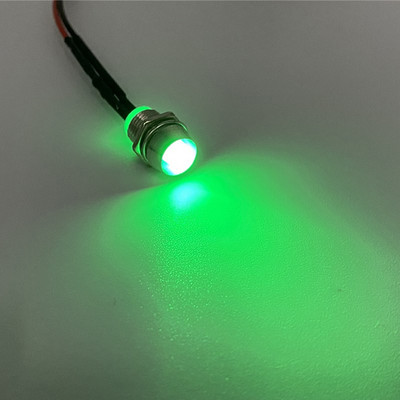 5db 8 mm-es előre vezetékes LED-ek Izzókibocsátó dióda jelzőlámpák 12 mm-es panelre szerelhető 3V 5V6V 9V 12V 24V 36V 48V 110V 220V