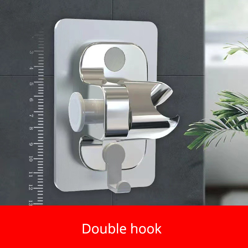 Καθολική βάση ντουζιέρας με γάντζο τοίχου χωρίς διάτρηση οικιακής ρυθμιζόμενης βάσης ντους Αυτοκόλλητα αξεσουάρ μπάνιου