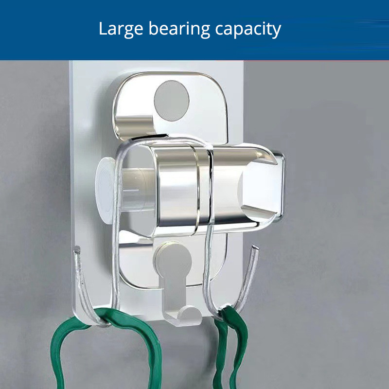 Καθολική βάση ντουζιέρας με γάντζο τοίχου χωρίς διάτρηση οικιακής ρυθμιζόμενης βάσης ντους Αυτοκόλλητα αξεσουάρ μπάνιου