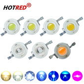 50db LED 1W 3W 3V nagy teljesítményű lámpagyöngy Chip Hideg Semleges Meleg Fehér 10000K 20000K 30000K Királykék Rózsaszín Blubs Downlight