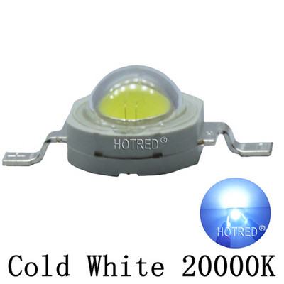 50db LED 1W 3W 3V nagy teljesítményű lámpagyöngy Chip Hideg Semleges Meleg Fehér 10000K 20000K 30000K Királykék Rózsaszín Blubs Downlight