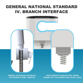 1 бр. 360° регулируема универсална дюза за душ, фиксиран държач, монтирана на стена регулируема скоба за душ глава Аксесоари за домашна баня