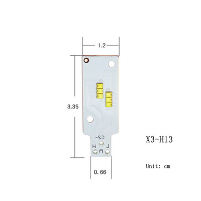 2db Nagy teljesítményű autós lámpagyöngyök LED fehér fény X3 H1 / H4 / H7 / H13 matrica 2016 lámpagyöngy 15 W lámpák speciális fény + tábla