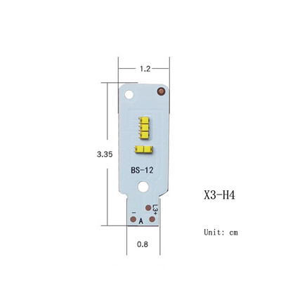 2db Nagy teljesítményű autós lámpagyöngyök LED fehér fény X3 H1 / H4 / H7 / H13 matrica 2016 lámpagyöngy 15 W lámpák speciális fény + tábla