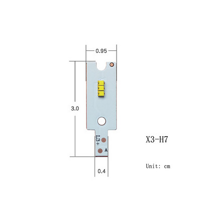 2db Nagy teljesítményű autós lámpagyöngyök LED fehér fény X3 H1 / H4 / H7 / H13 matrica 2016 lámpagyöngy 15 W lámpák speciális fény + tábla
