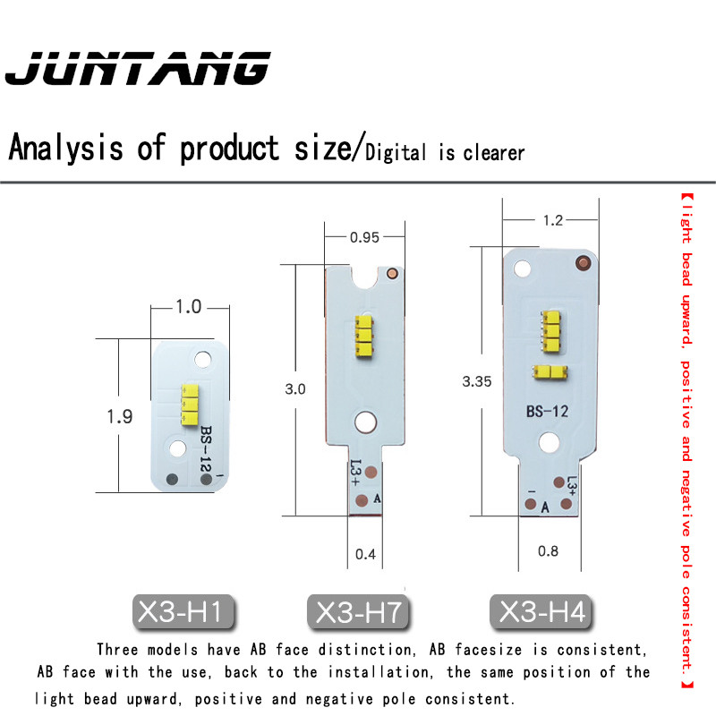 2 τμχ Χάντρες φωτιστικών αυτοκινήτων υψηλής ισχύος LED Λευκό φως X3 H1 / H4 / H7 / H13 Αυτοκόλλητο 2016 Χάντρες φωτιστικών 15 W Λαμπτήρες Special Light + Board
