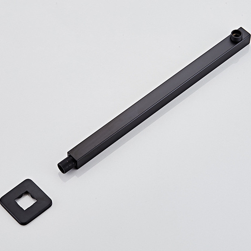 Μαύρο ματ μήκους 38cm Conseal Εγκατάσταση ντουζιέρας Σταθερός συνδετικός σωλήνας Επιτοίχιος βραχίονας ντους για κεφαλή ντους Αξεσουάρ ντους