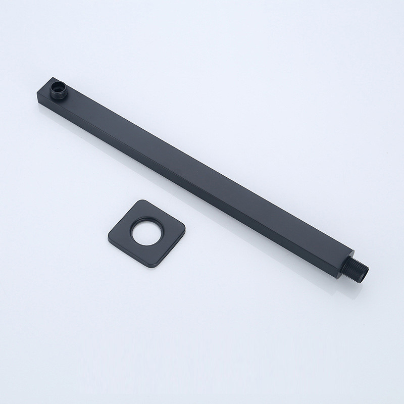 Μαύρο ματ μήκους 38cm Conseal Εγκατάσταση ντουζιέρας Σταθερός συνδετικός σωλήνας Επιτοίχιος βραχίονας ντους για κεφαλή ντους Αξεσουάρ ντους