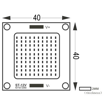 5 τεμ./παρτίδα 4040 20w-50w ισχυρό τσιπ λαμπτήρα LED φωτός μήτρας 12v COB Λευκό Μπλε Πράσινο Κόκκινο Κεχριμπάρι από το εργοστάσιο