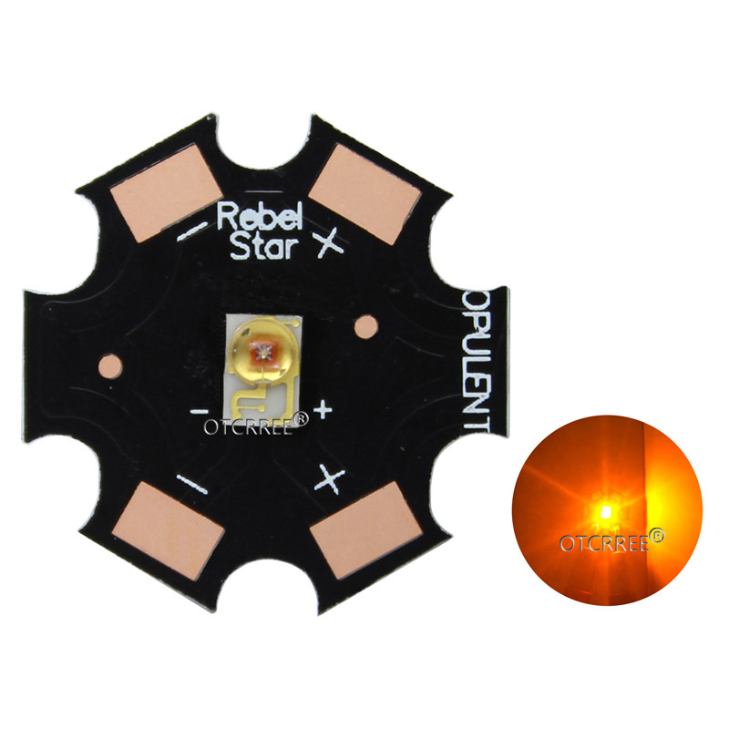 10 ΤΕΜ LUXEON Rebel ES 3W High Power LED Light Emitter Chip Diode White Warm White Yellow 3,2-3,4V 700mA 20mm PCB