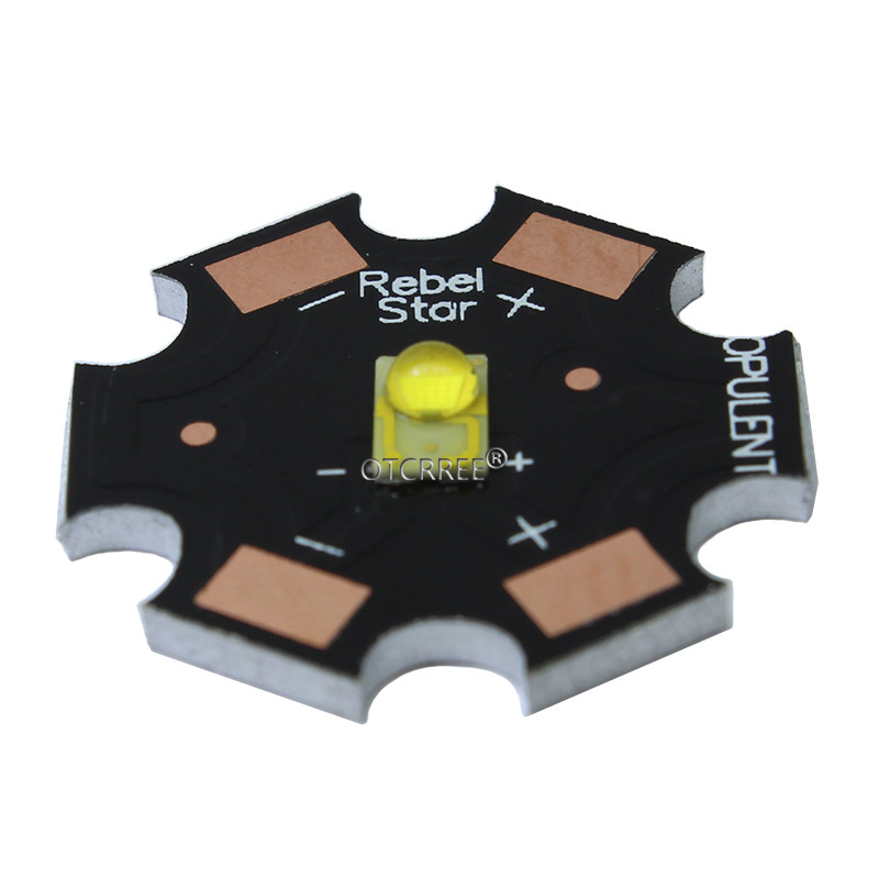 10 ΤΕΜ LUXEON Rebel ES 3W High Power LED Light Emitter Chip Diode White Warm White Yellow 3,2-3,4V 700mA 20mm PCB
