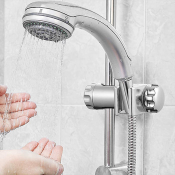 Релсов плъзгач Аксесоари за държач за душ Без пробиви Инструмент за душ регулируема 25 мм скоба Домакинска тръба за баня