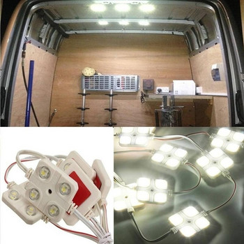 20LED/Партида MZ-5730-4D-DJ Lights Lamp High Brightness Module DC12V Waterproof Neon White Square Led Strip Module for Room Rgb