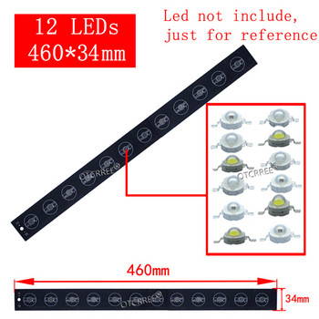 10 τμχ 1W 3W 5W LED Πλάκα βάσης αλουμινίου 76mm 245mm 300mm 500mm πλακέτα PCB DIY για 3 9 12 21 10 30 36W Watt High Power Light Beads