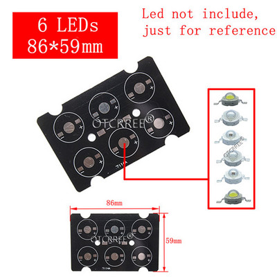 10db 1W 3W 5W LED alumínium alaplap 76mm 245mm 300mm 500mm nyomtatott áramköri lap DIY 3 9 12 21 10 30 36 W nagy teljesítményű fénygyöngyökhöz